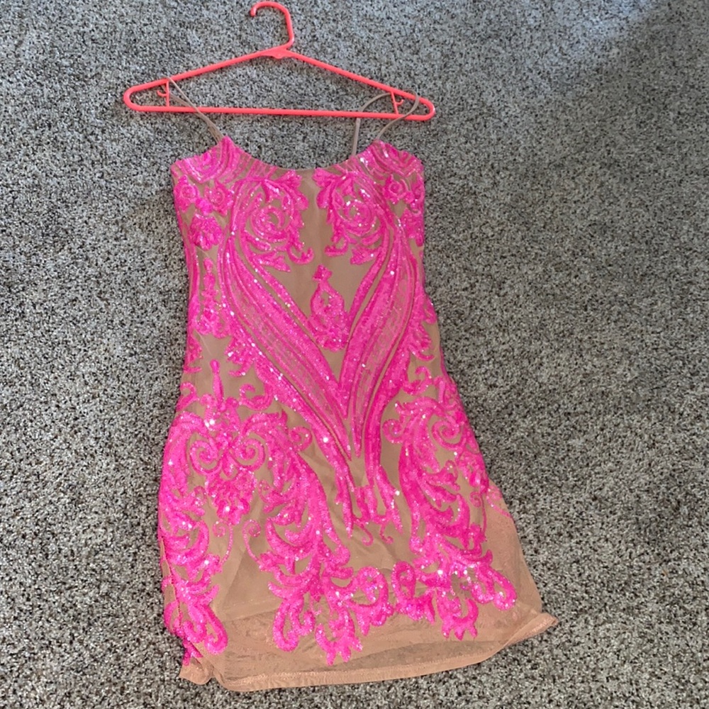 lucy in the sky pink dress! brand new, never worn before.